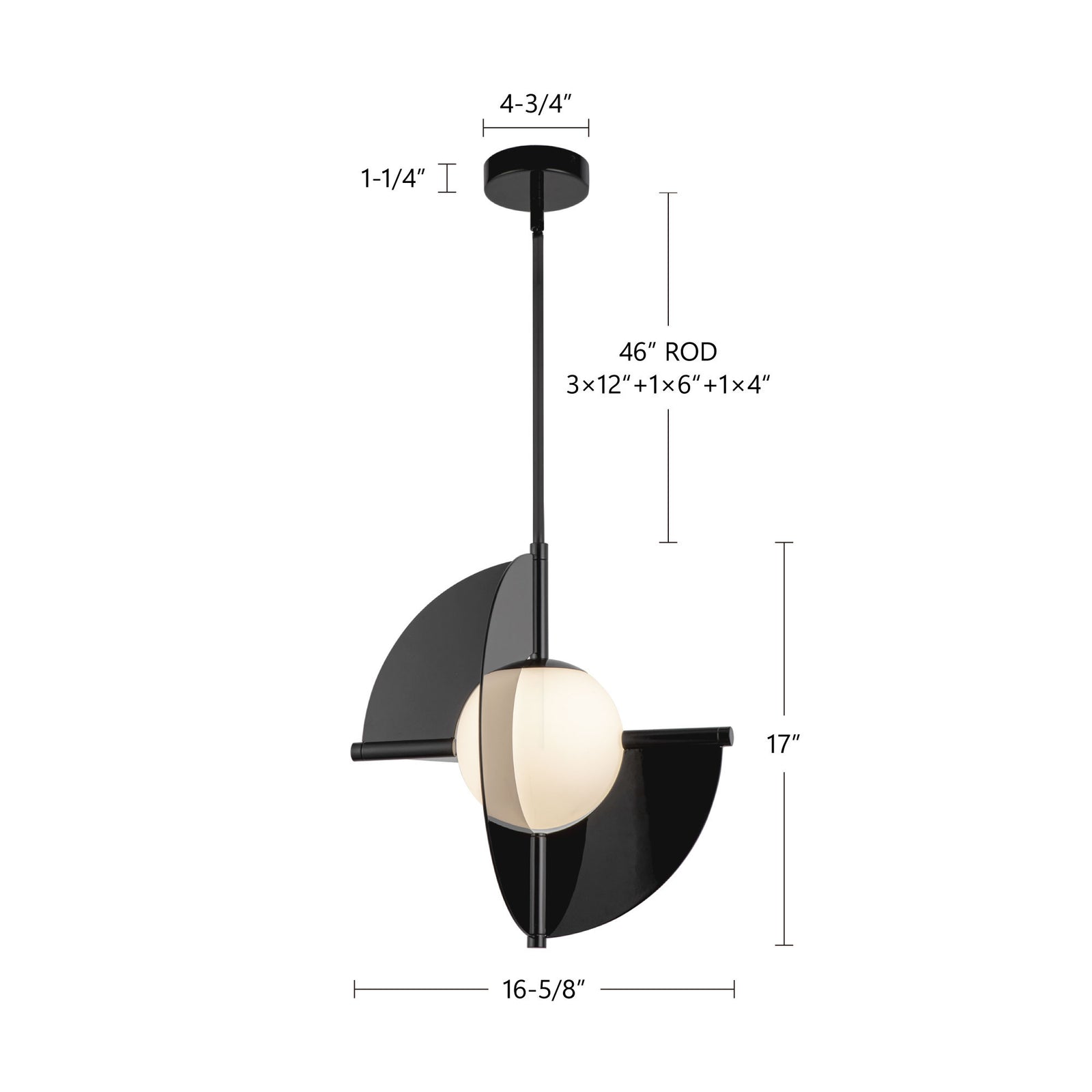 Scorpio 16-in Metallic Brass/Opal Glass LED Pendant