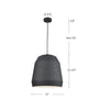 Sedona 22-in Black 1 Light Pendant