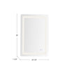 Seneca 24-in Sandblasted Merc Edge LED Vanity Mirror