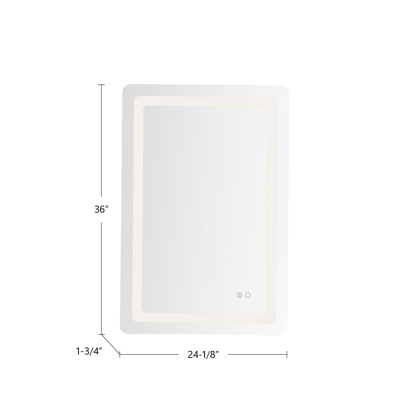 Seneca 24-in Sandblasted Merc Edge LED Vanity Mirror