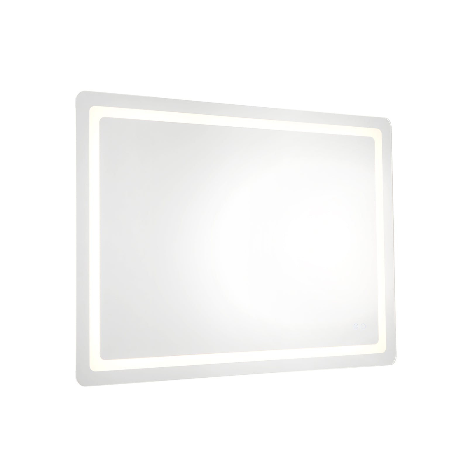 Seneca 48-in Sandblasted Merc Edge LED Vanity Mirror