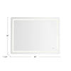 Seneca 48-in Sandblasted Merc Edge LED Vanity Mirror
