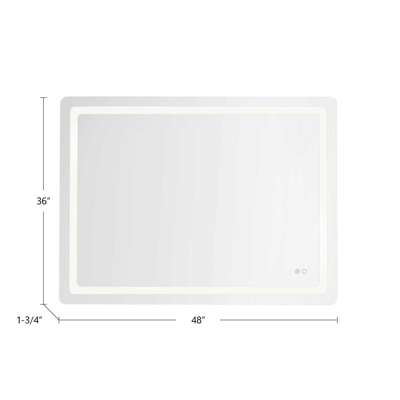 Seneca 48-in Sandblasted Merc Edge LED Vanity Mirror