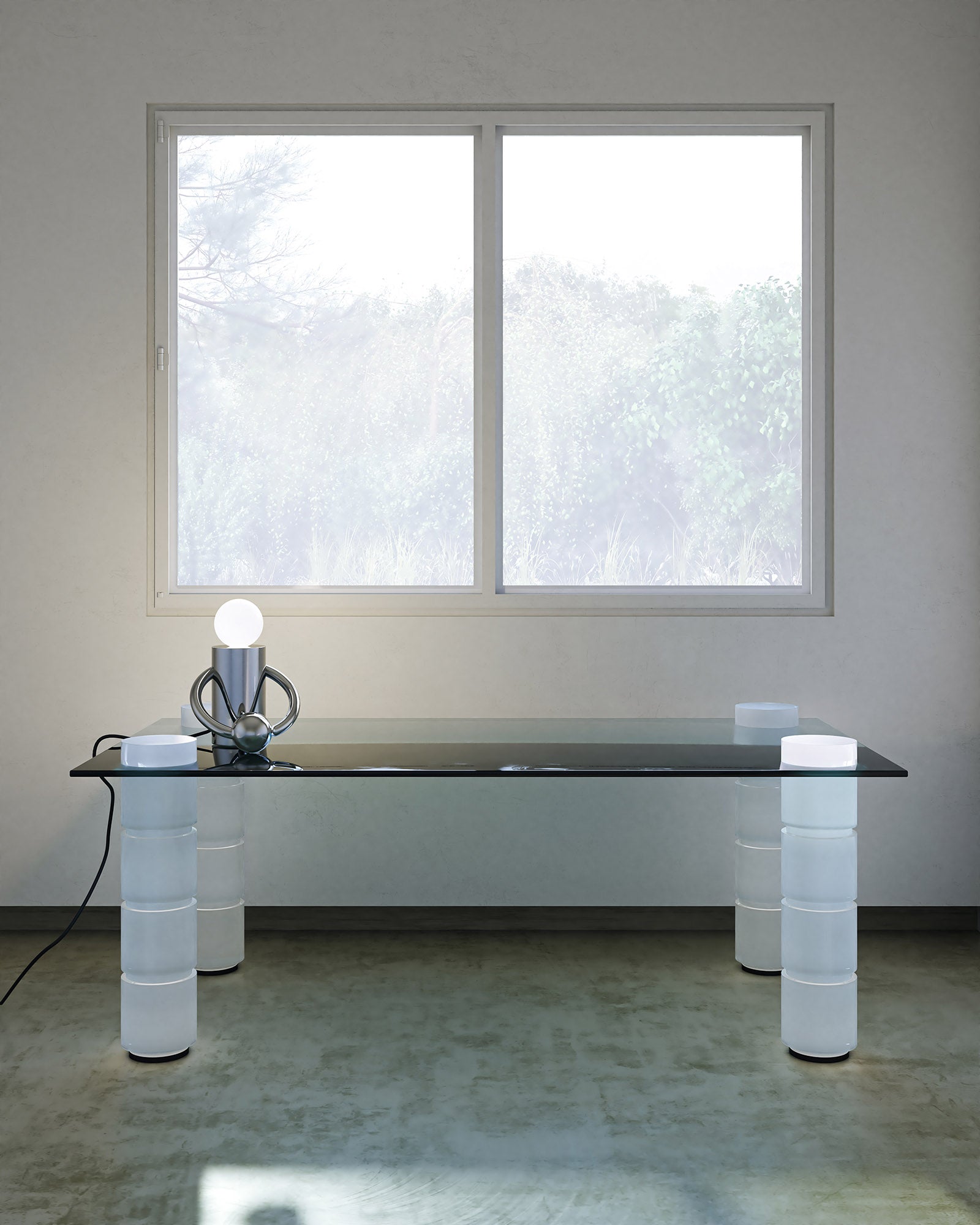 Septum 8-in Chrome LED Table Lamp