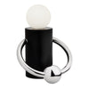Septum 8-in Matte Black/Chrome LED Table Lamp