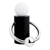 Septum 8-in Matte Black/Chrome LED Table Lamp