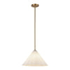 Serena 14-in Aged Brass/Opal Glass 1 Light Pendant