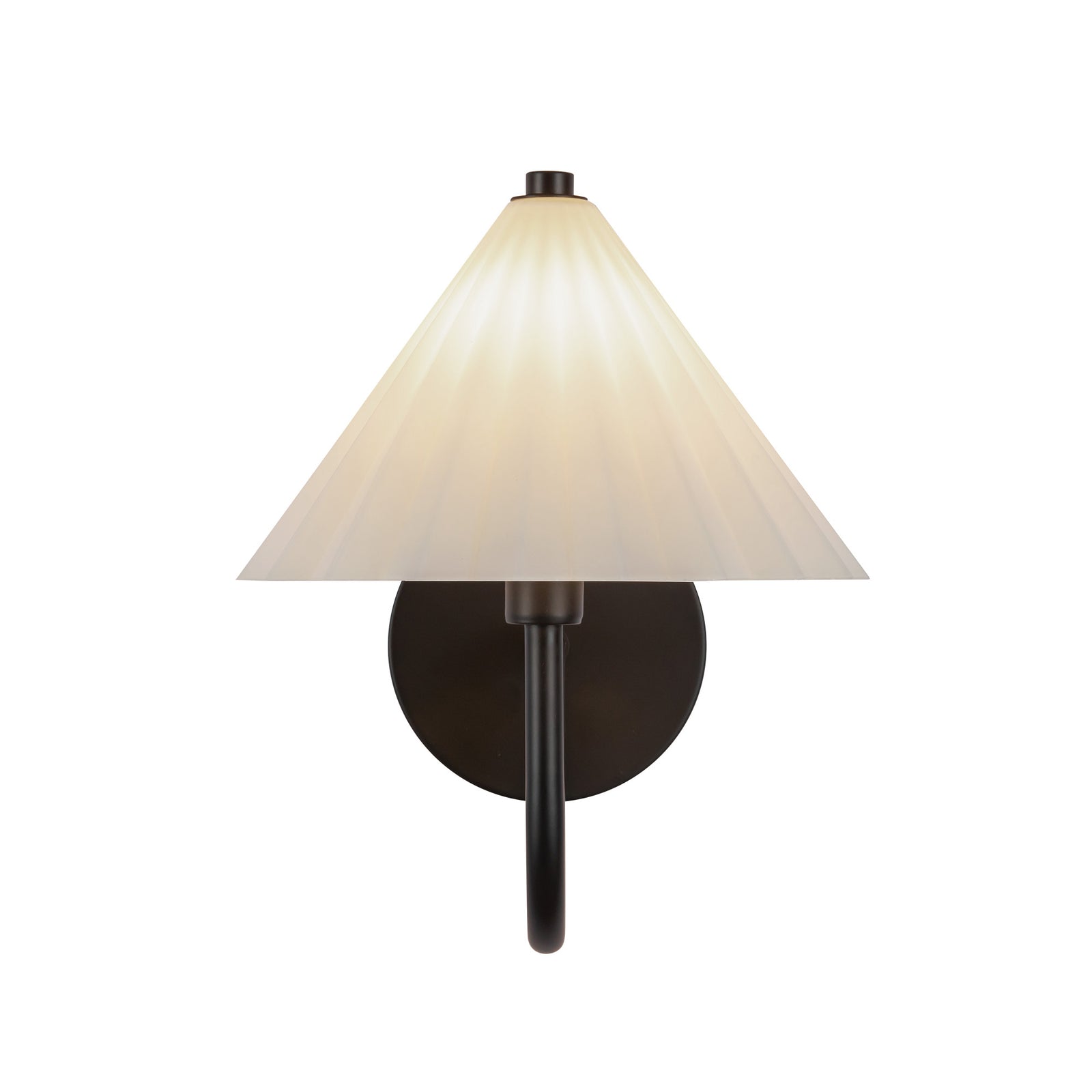 Serena 8-in Matte Black/Opal Glass Socket Wall/Vanity Light