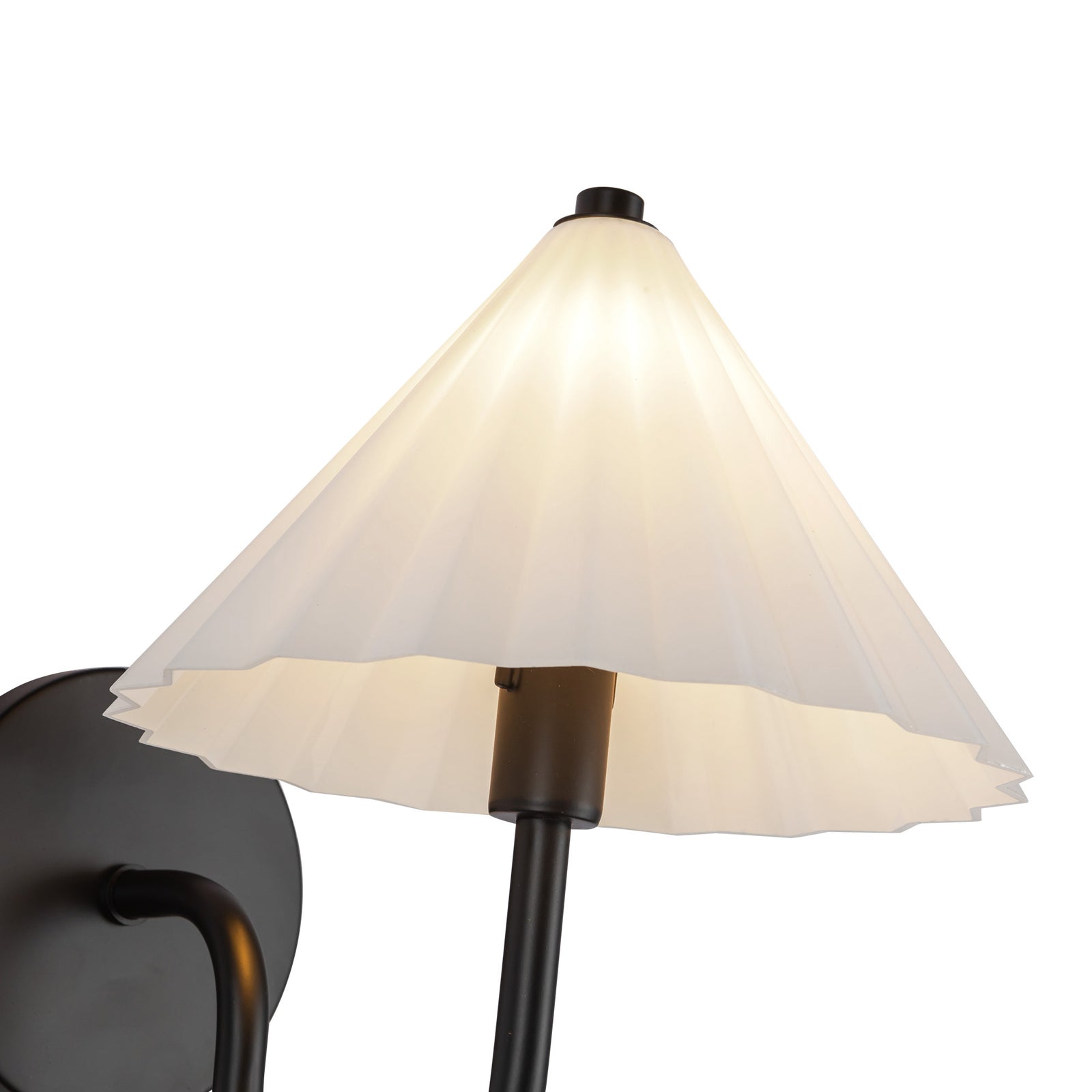 Serena 8-in Matte Black/Opal Glass Socket Wall/Vanity Light