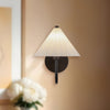 Serena 8-in Matte Black/Opal Glass Socket Wall/Vanity Light