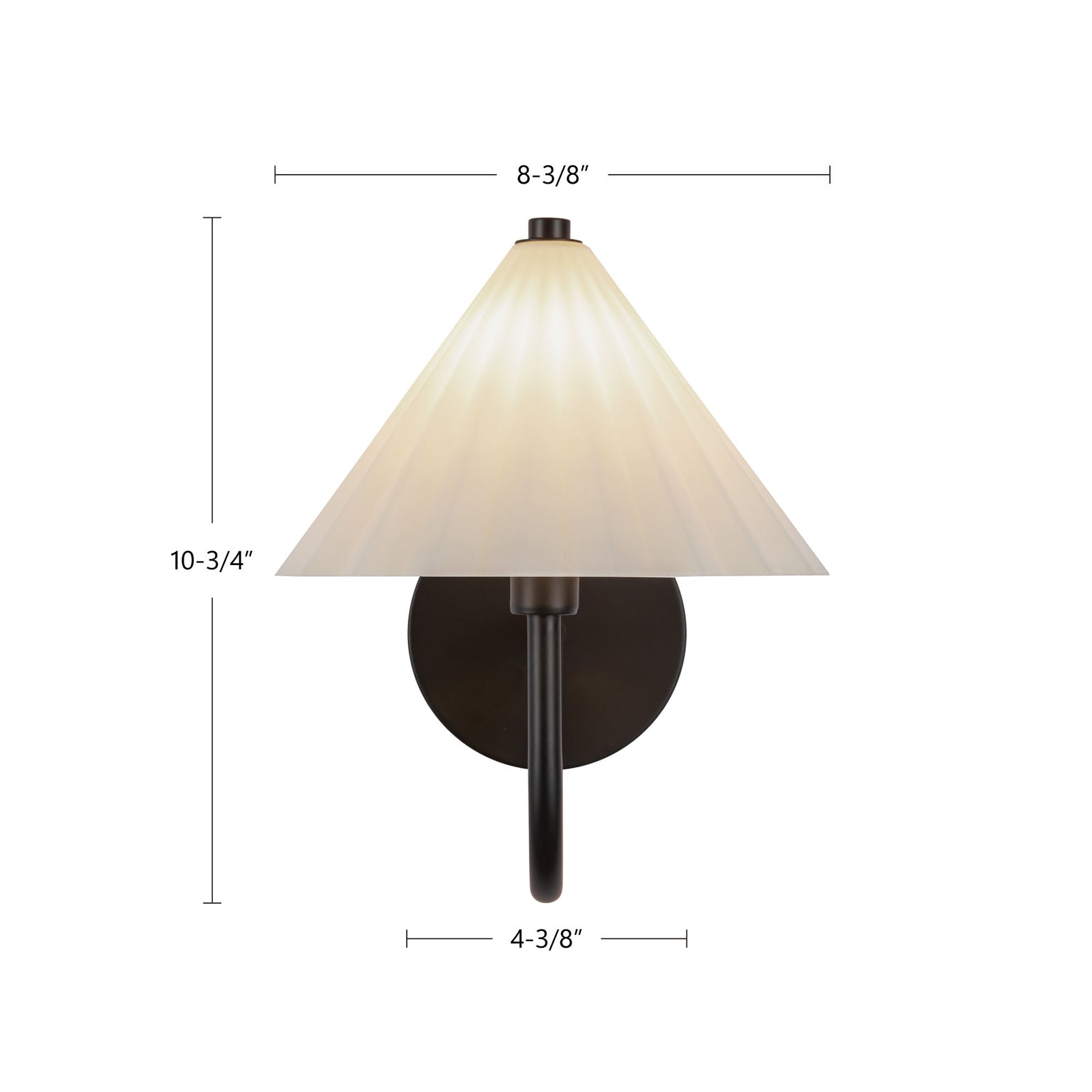 Serena 8-in Aged Gold/Opal Glass Socket Wall/Vanity Light