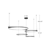 Serif 36-in Black LED Multi Pendant