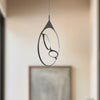 Serif 24-in Black LED Pendant