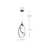Serif 24-in Black LED Pendant
