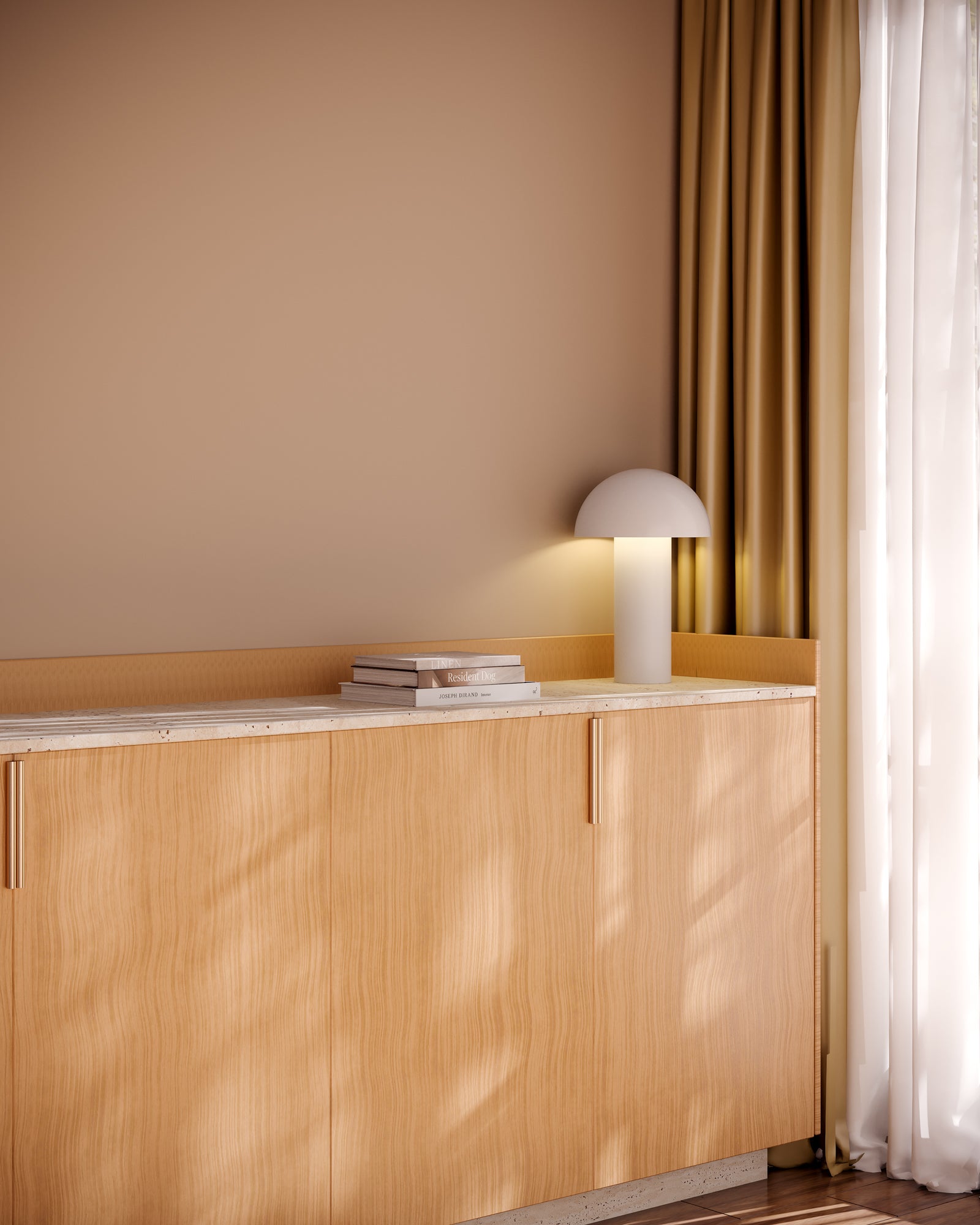 Setas 6-in Cream LED Table Lamp