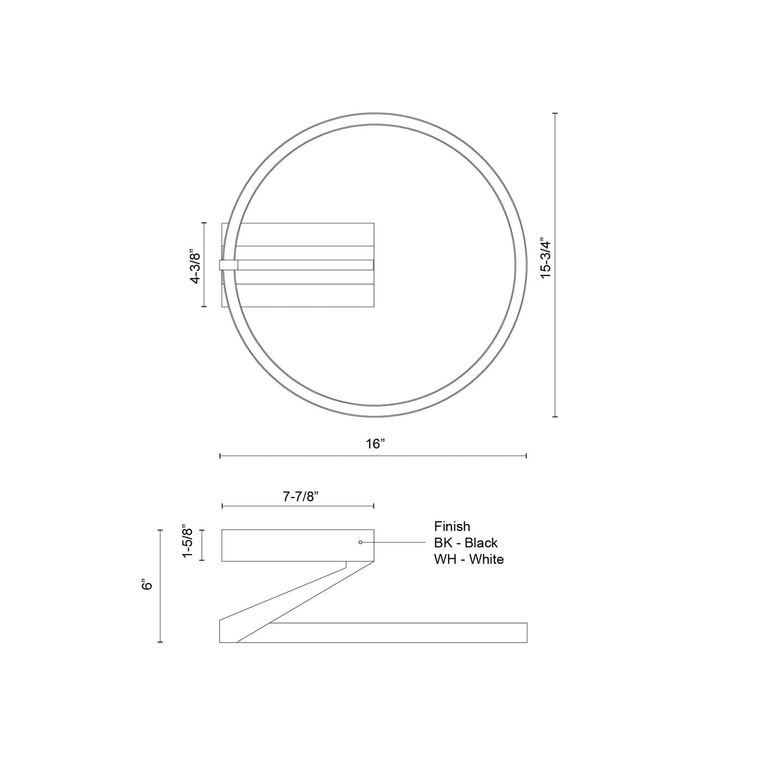 Roda 15-in White LED Semi-Flush Mount