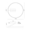 Roda 23-in White LED Semi-Flush Mount