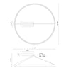 Roda 31-in White LED Semi-Flush Mount