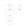 Waldo 9-in Matte Black/Clear Glass 1 Light Semi Flush Mount
