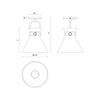 Emerson 9-in Matte Black/Clear Glass 1 Light Semi Flush Mount