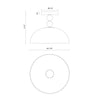 Paisley 12-in Matte Black/Glossy Opal Glass Socket Semi-Flush Mount