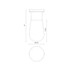 Marcel 5-in Aged Gold 1 Light Semi Flush Mount