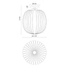Cherise 12-in Matte Black/Glossy Ribbed Opal Glass Socket Semi-Flush Mount