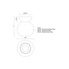 Arcadia 6-in Black/Opal Glass 1 Light Semi Flush Mount
