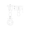 Claire 5-in Aged Gold 1 Light Semi Flush Mount