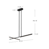 Shift 48-in Black LED Linear Pendant