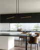 Shift 60-in Black/Brushed Gold LED Linear Pendant