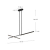 Shift 60-in Black/Brushed Gold LED Linear Pendant