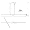 Shift 60-in Black/Brushed Gold LED Linear Pendant