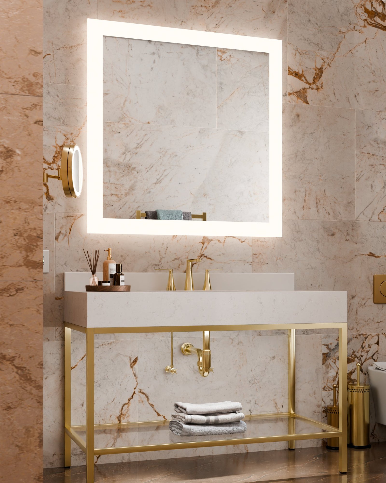 Silhouette™ 42 x 42 x 1.75 LED Lighted Mirror — View 3