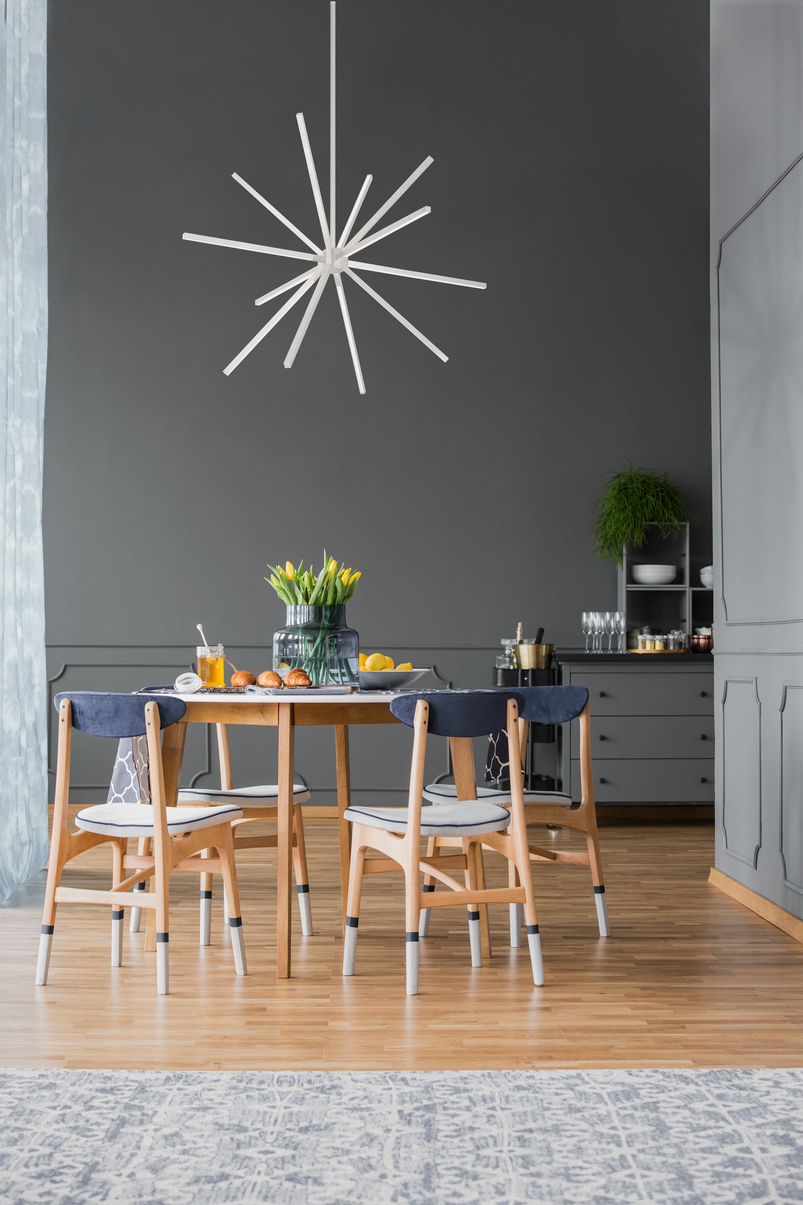 Sirius Minor 32-in White LED Chandeliers
