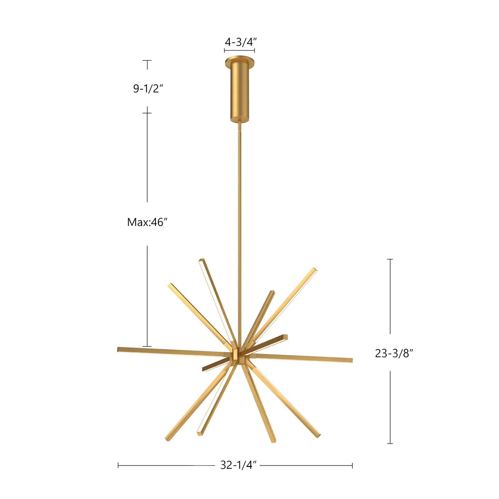 Sirius Minor 32-in Black LED Chandeliers