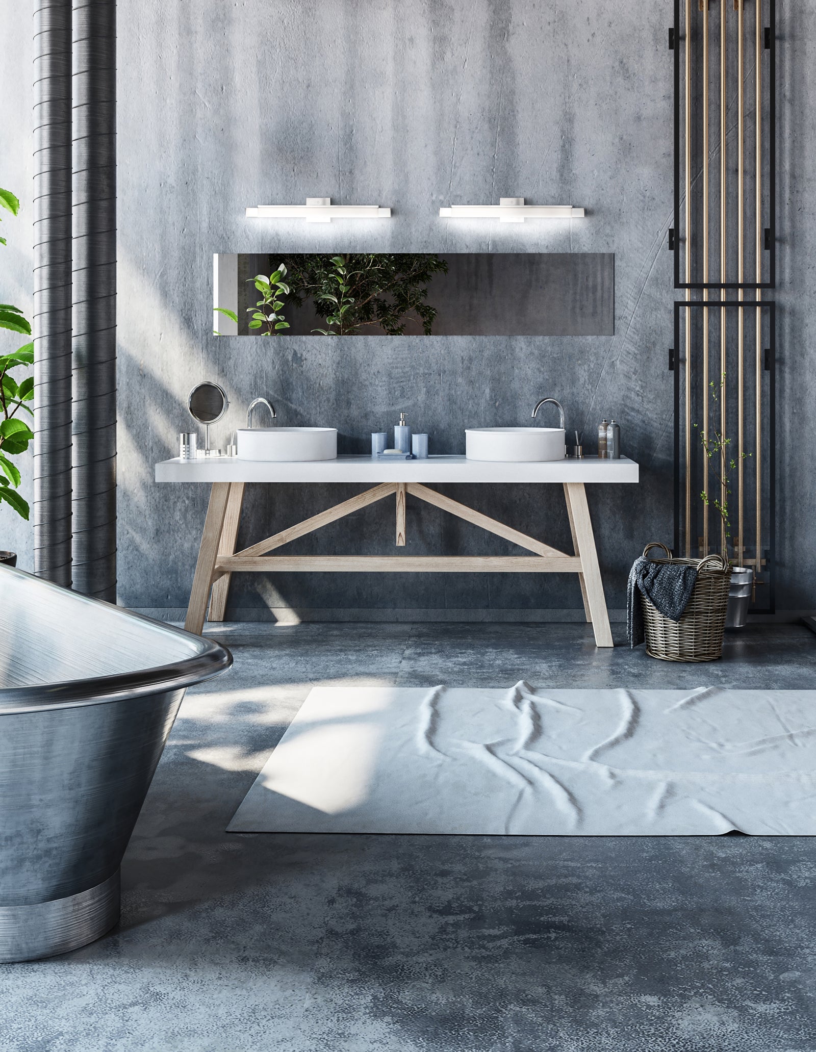Soho 27-in Brushed Nickel LED Vanity