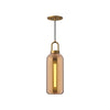 Soji 5-in Aged Gold/Copper Glass 1 Light Pendant