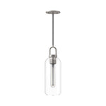 Soji 5-in Brushed Nickel/Clear Glass 1 Light Pendant