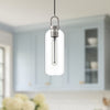 Soji 5-in Brushed Nickel/Clear Glass 1 Light Pendant