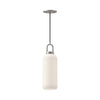 Soji 5-in Brushed Nickel/Opal Matte Glass 1 Light Pendant