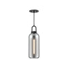 Soji 5-in Matte Black/Smoked Solid Glass 1 Light Pendant