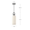 Soji 5-in Brushed Nickel/Smoked Solid Glass 1 Light Pendant