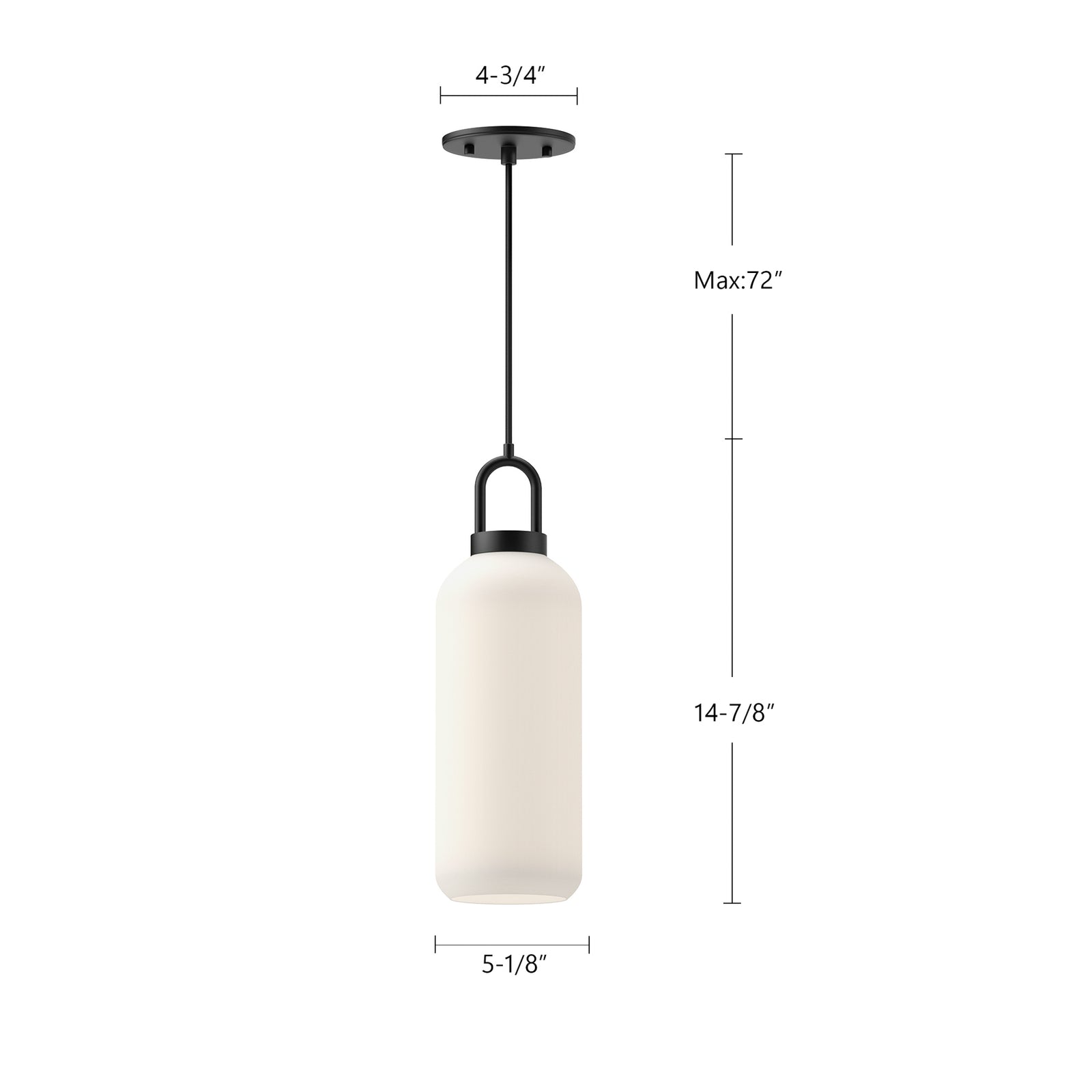 Soji 5-in Brushed Nickel/Smoked Solid Glass 1 Light Pendant