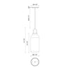 Soji 5-in Brushed Nickel/Smoked Solid Glass 1 Light Pendant