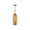 Soji 6-in Aged Gold/Copper Glass 1 Light Pendant