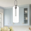 Soji 6-in Brushed Nickel/Clear Glass 1 Light Pendant