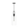 Soji 6-in Clear Glass/Matte Black 1 Light Pendant