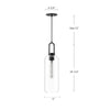 Soji 6-in Brushed Nickel/Smoked Solid Glass 1 Light Pendant