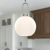 Soji 8-in Brushed Nickel/Opal Matte Glass 1 Light Pendant